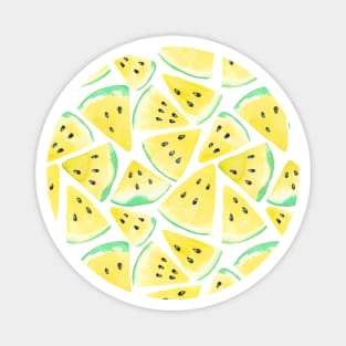 Yellow watermelon slices pattern Magnet